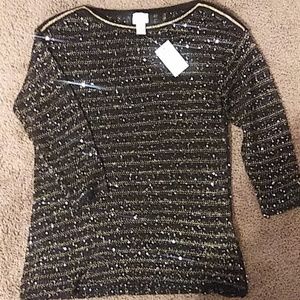 Chico's Sparkle Party Sweater